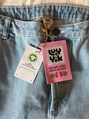 NWT Lucy & Yak Light Blue High-Rise Organic Denim Jeans Size 36